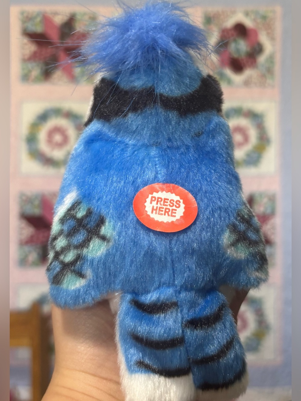 Wild Republic • Talking Plush Blue Jay Bird 5" - Picture 6 of 10